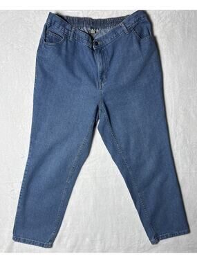 Woman Within Jeans Women’s Size 16W Petite Back Elastic Waist 5 Pocket